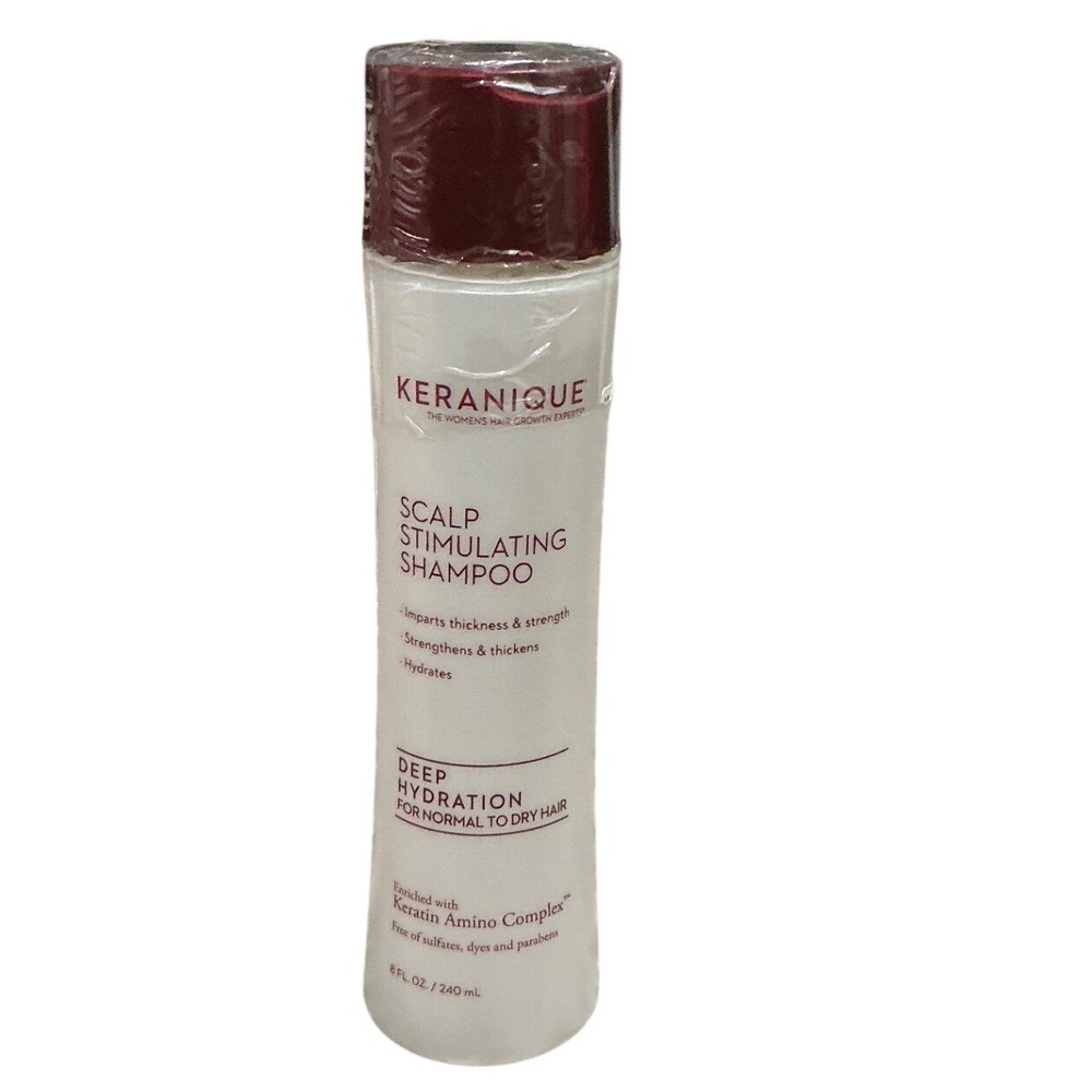 Keranique Scalp Stimulating Shampoo Deep Hydration Normal to Dry Hair 8oz New